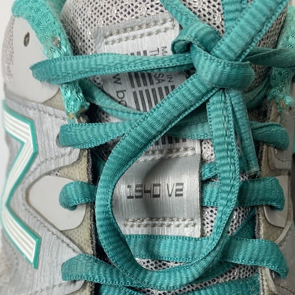 New Balance 1540 V2 W1540SG2 Silver Gray Teal Athletic Shoes Women’s 8 Roll Bar - Picture 7 of 8